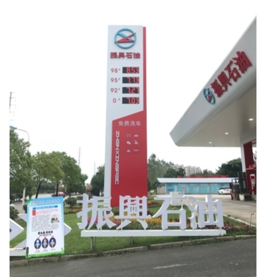 25mm Thick IP65 Green Led Number Display Gas Price Changer