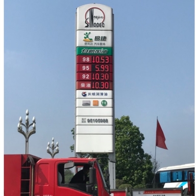 Outdoor LED Gas Station Price Sign RS485 Communication Diesel Petrol Price Display