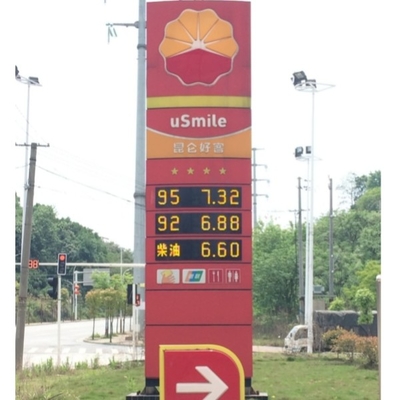 13'' Bright White Waterproof LED Gas Price Signs With RF Remote Control