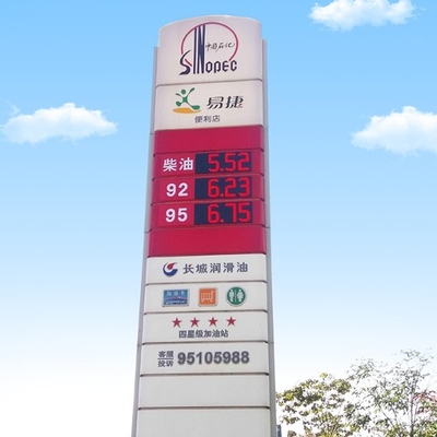 Remote Control 88.88 7 Segment LED Price Board Fuel Station Pylon Sign