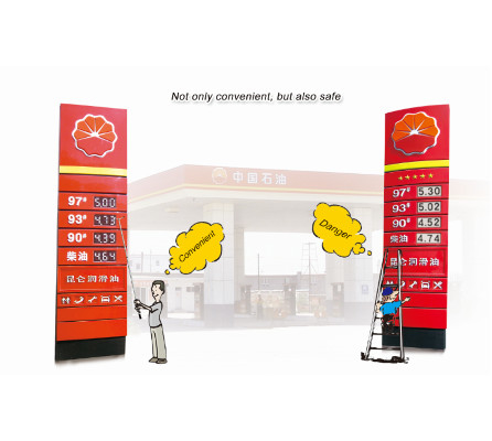 Outdoor Waterproof Fuel Price Flip Signs 7 Segment Magnetic Flip Digital Price Boards