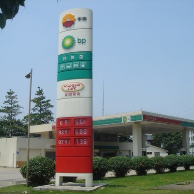 Outdoor 8.889 Gas Station Price Flip Signs Magnetic Flip Up Digital Price Signage